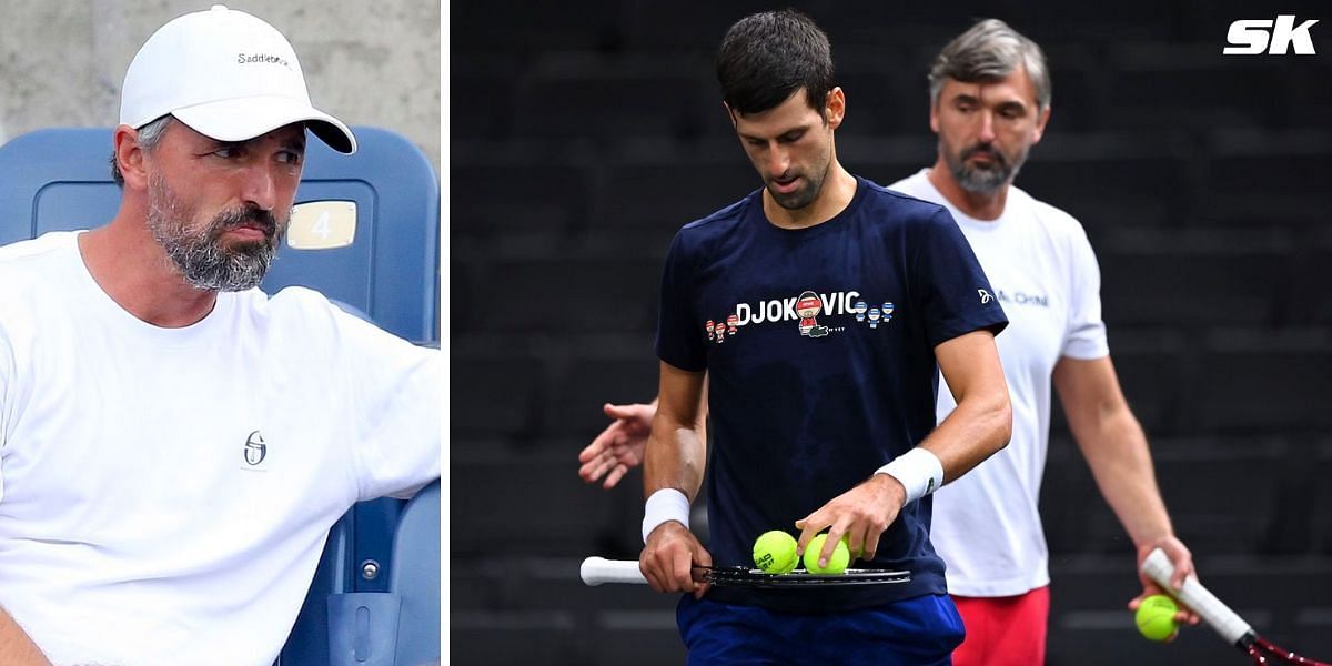 Goran Ivanisevic with Novak Djokovic (R)