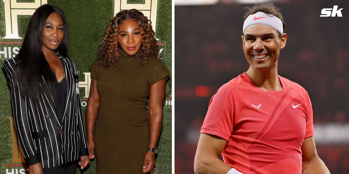 Venus and Serena Williams (L) and Rafael Nadal (R)