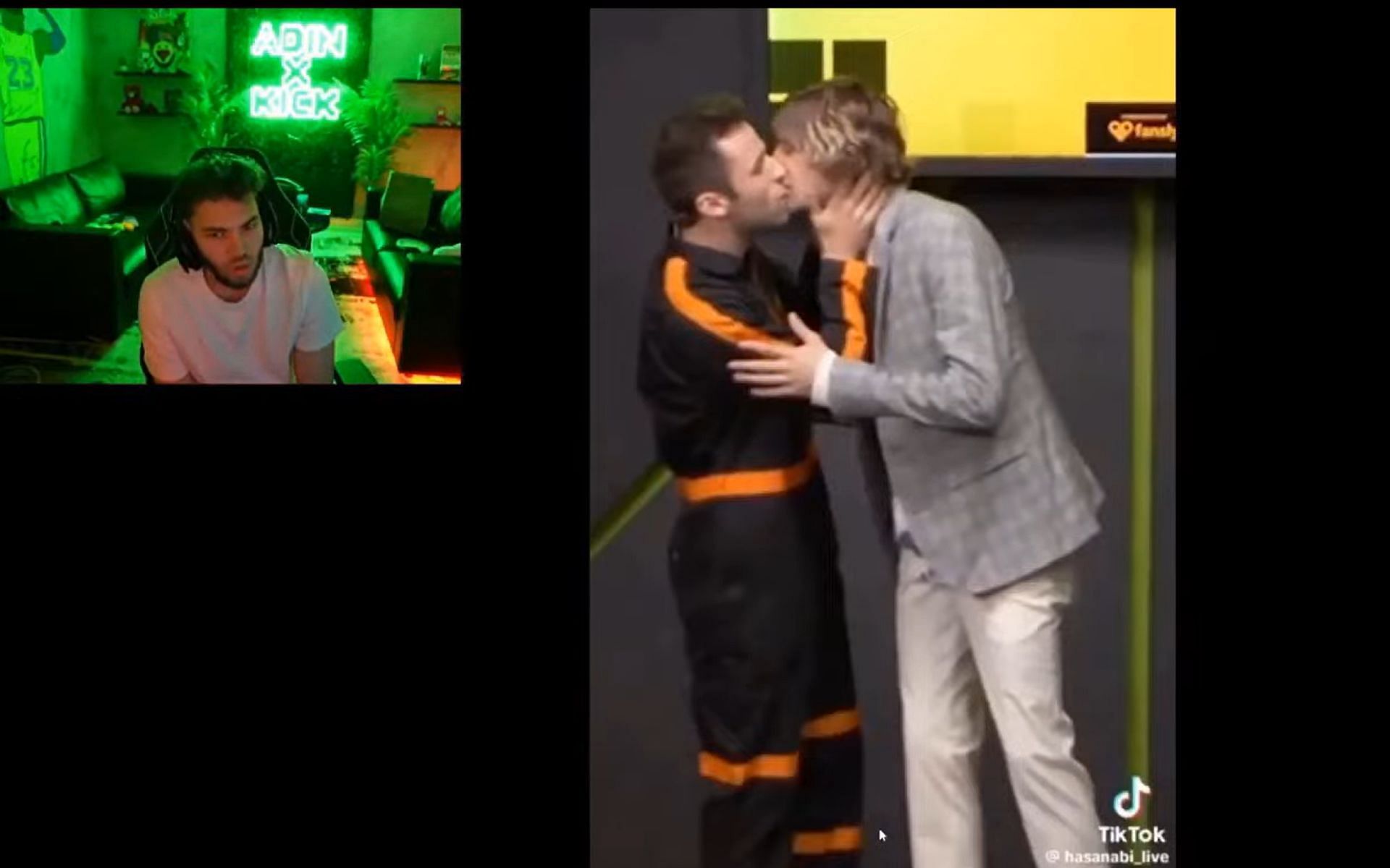 xQc kisses a man