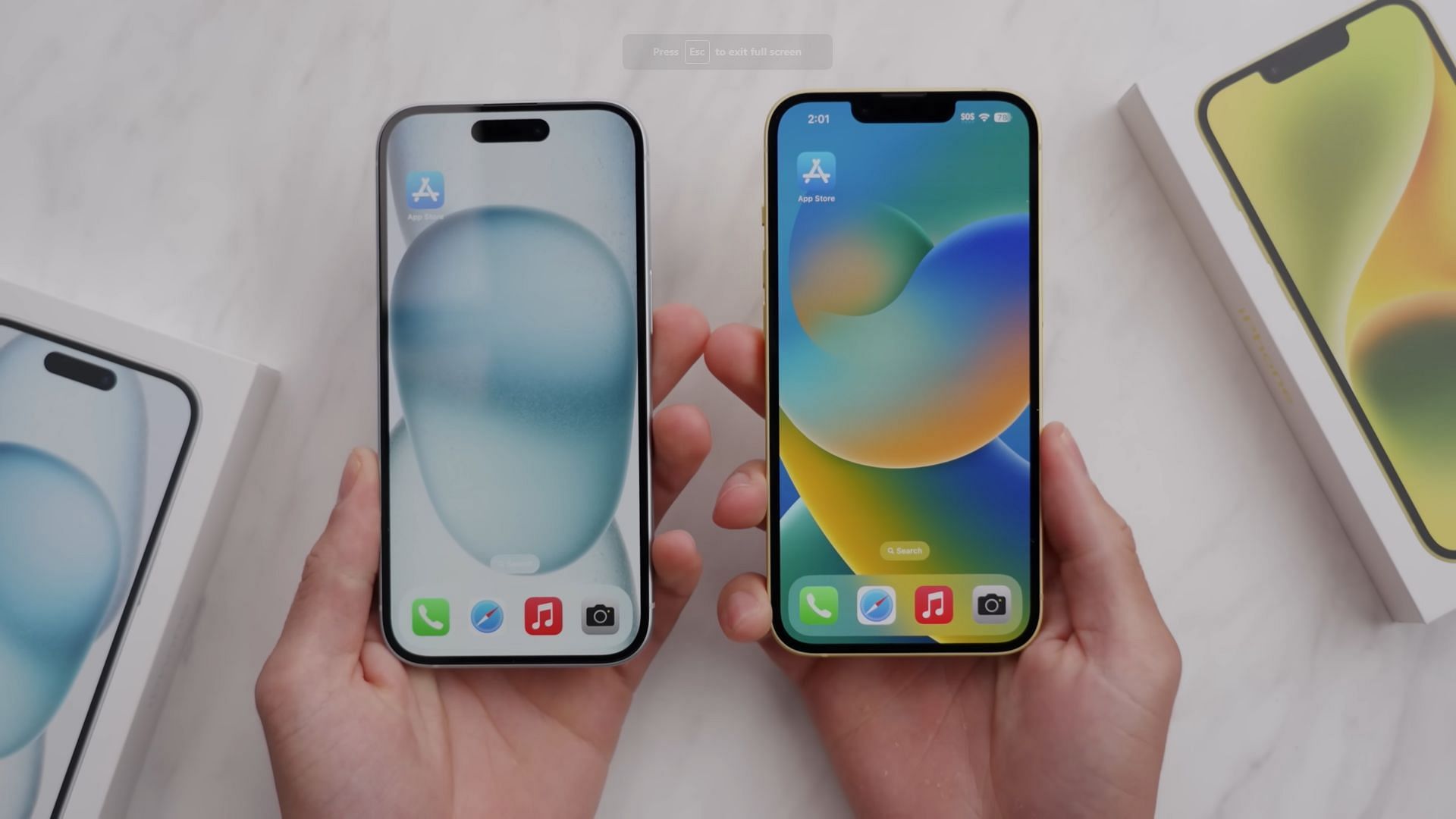 Picture of iPhone 15 vs iPhone 14