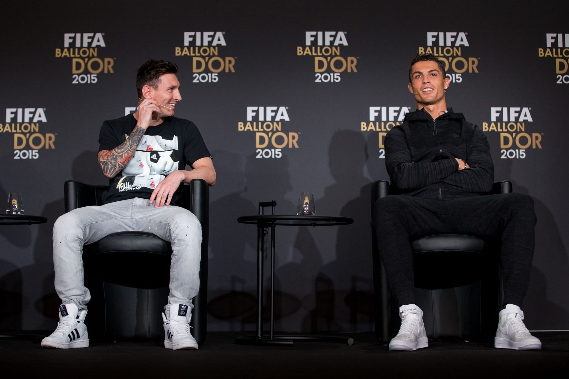 Lionel Messi (left) and Cristiano Ronaldo