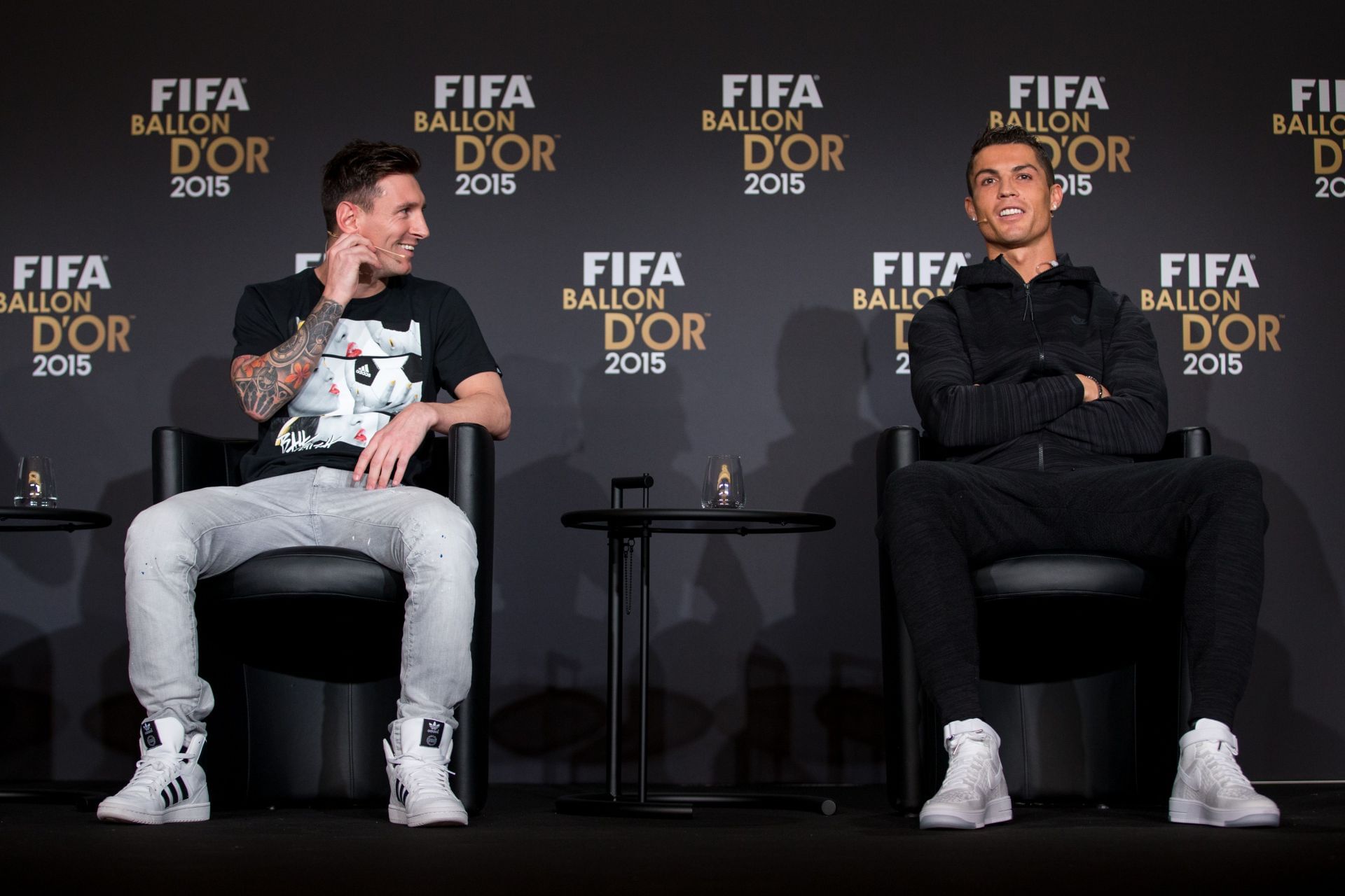 Lionel Messi (left) and Cristiano Ronaldo