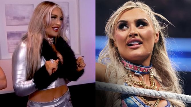 Tiffany Stratton reacts to winning the Slammy Award for NXT Superstar of the Year