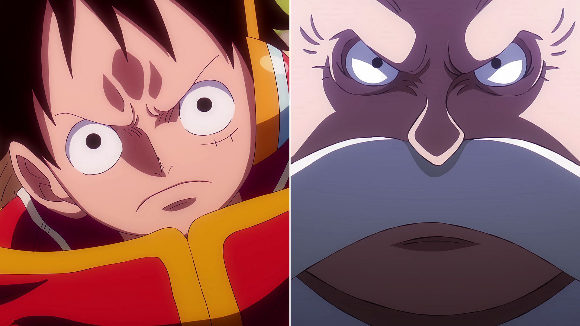 Luffy and Warcury in the One Piece anime (Image via Toei Animation)