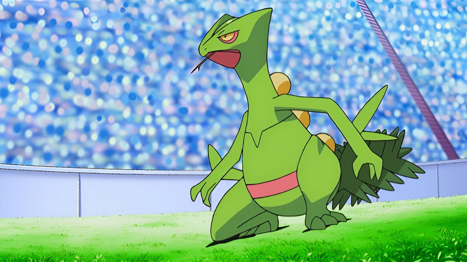 Ash&#039;s Sceptile showed off its experience in Kanto&#039;s Battle Frontier (Image via The Pokemon Company)