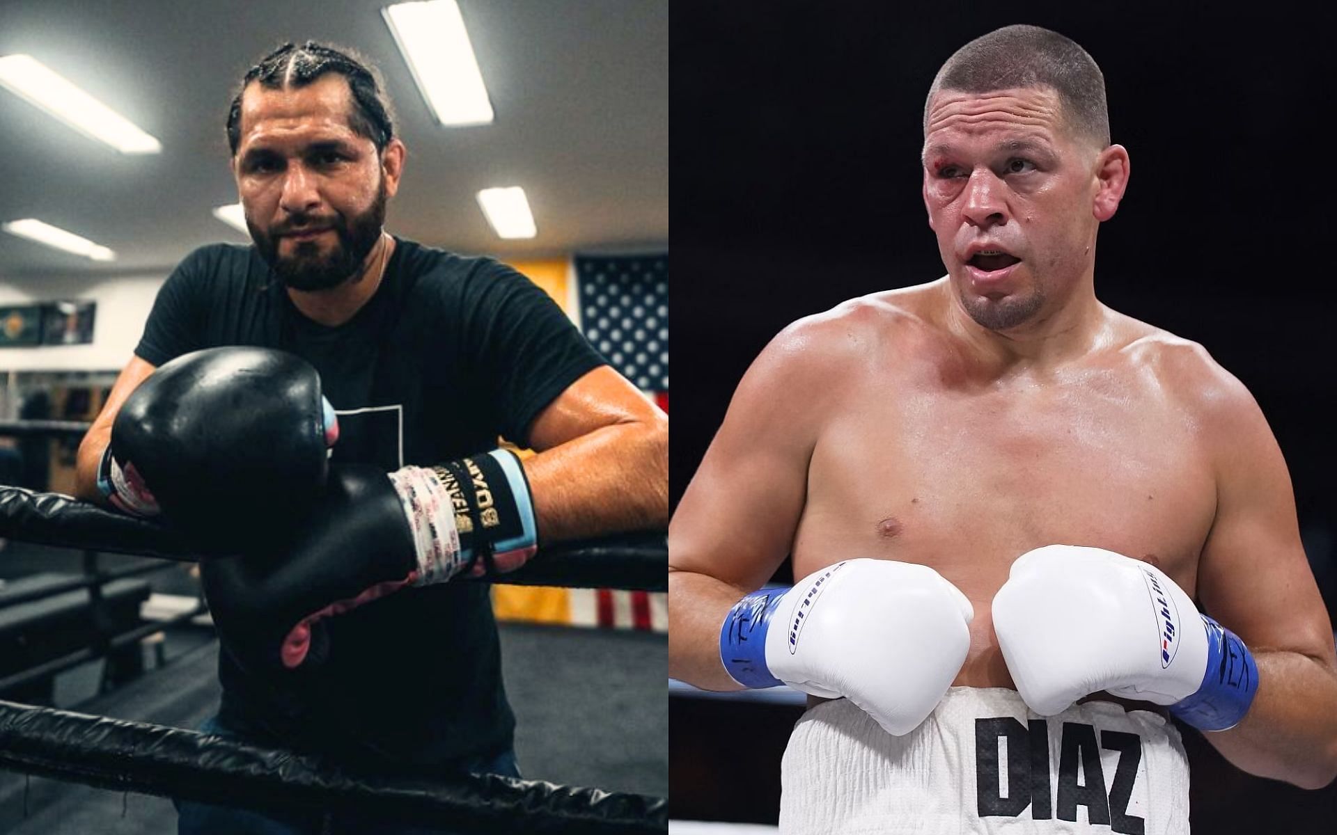 Jorge Masvidal (left) takes aim at Nate Diaz (right) for his list of demans ahead of their boxing match [Images Courtesy: @GettyImages, @gamebredfighter on Instagram]