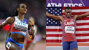 IN PICTURES: Sha'Carri Richardson and Christian Coleman practice ahead of highly anticipated clash at Shanghai Diamond League