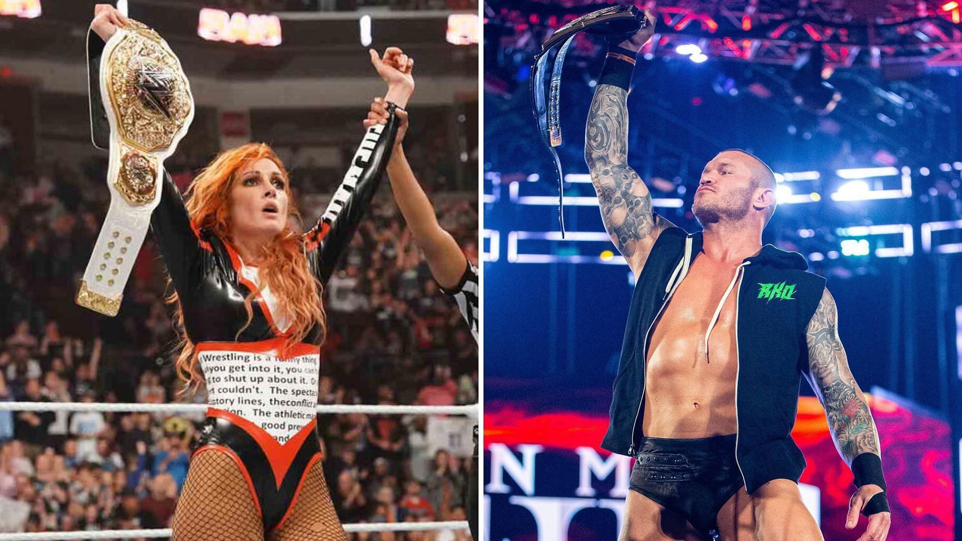 Becky Lynch and Randy Orton; Two of the greatest champions in WWE history