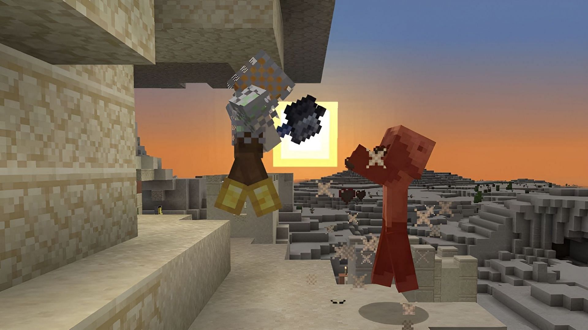 The mace in Minecraft 1.21 has proved to be a fan favorite immediately. (Image via Mojang)