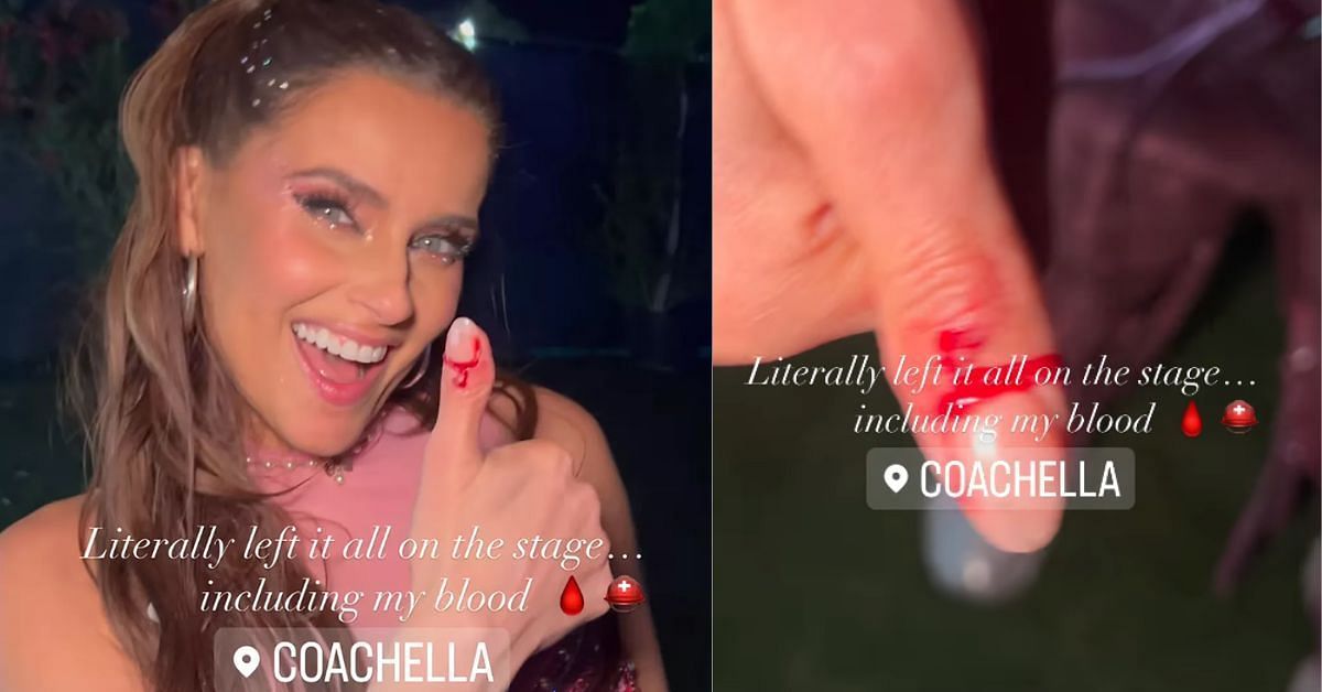 Nelly Furtado&#039;s Instagram Story about the fall at Coachella (Image via Instagram/@nellyfurtado)