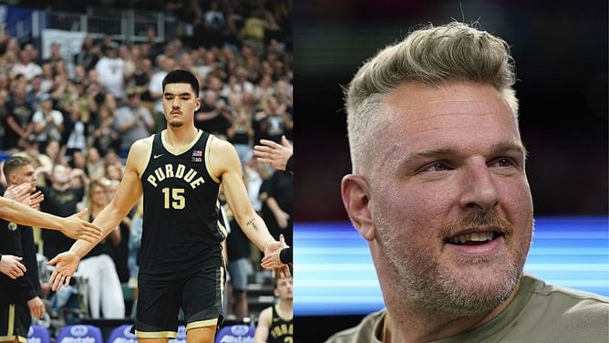 "Zach Edey is a weapon": Pat McAfee remains awestruck watching "giant machine" bulldozing his opposition to clinch Final Four berth