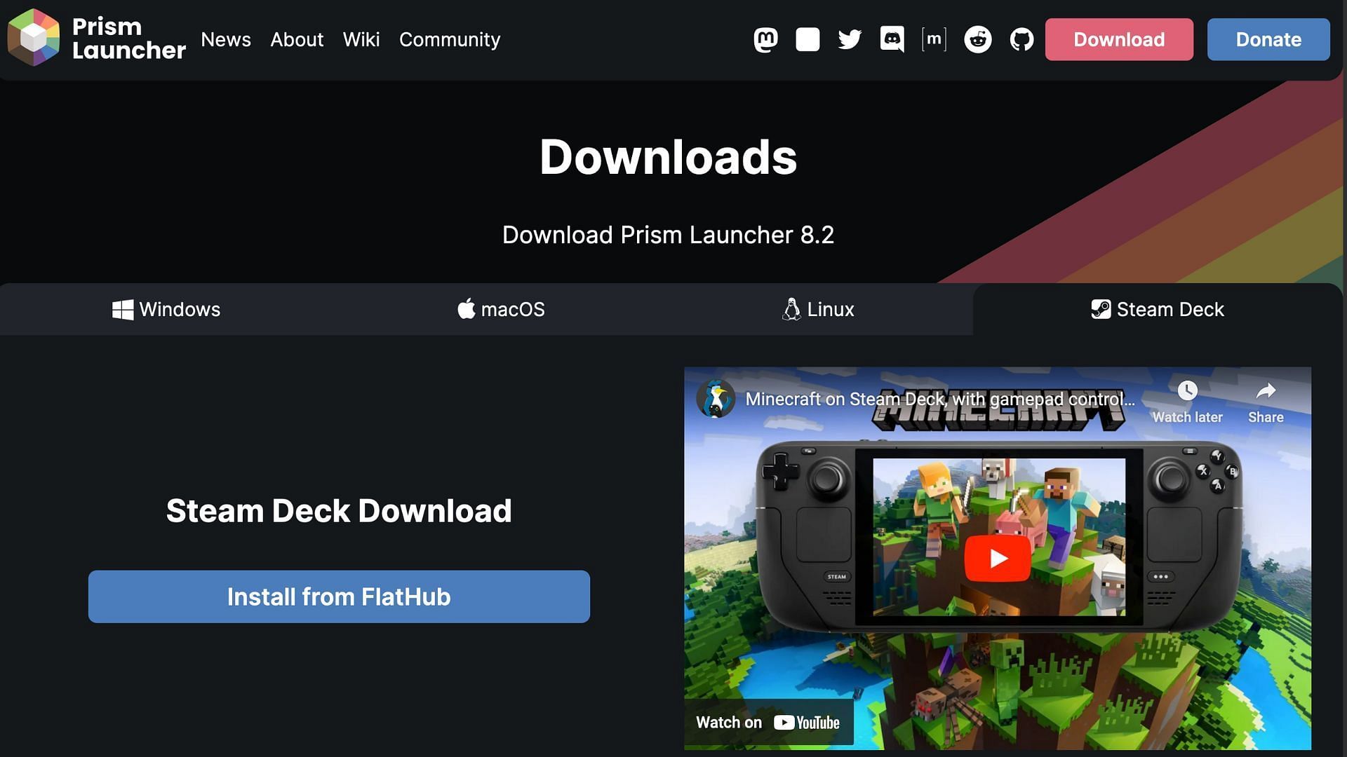 The Prism Launcher for Minecraft (Image via Prism Launcher)