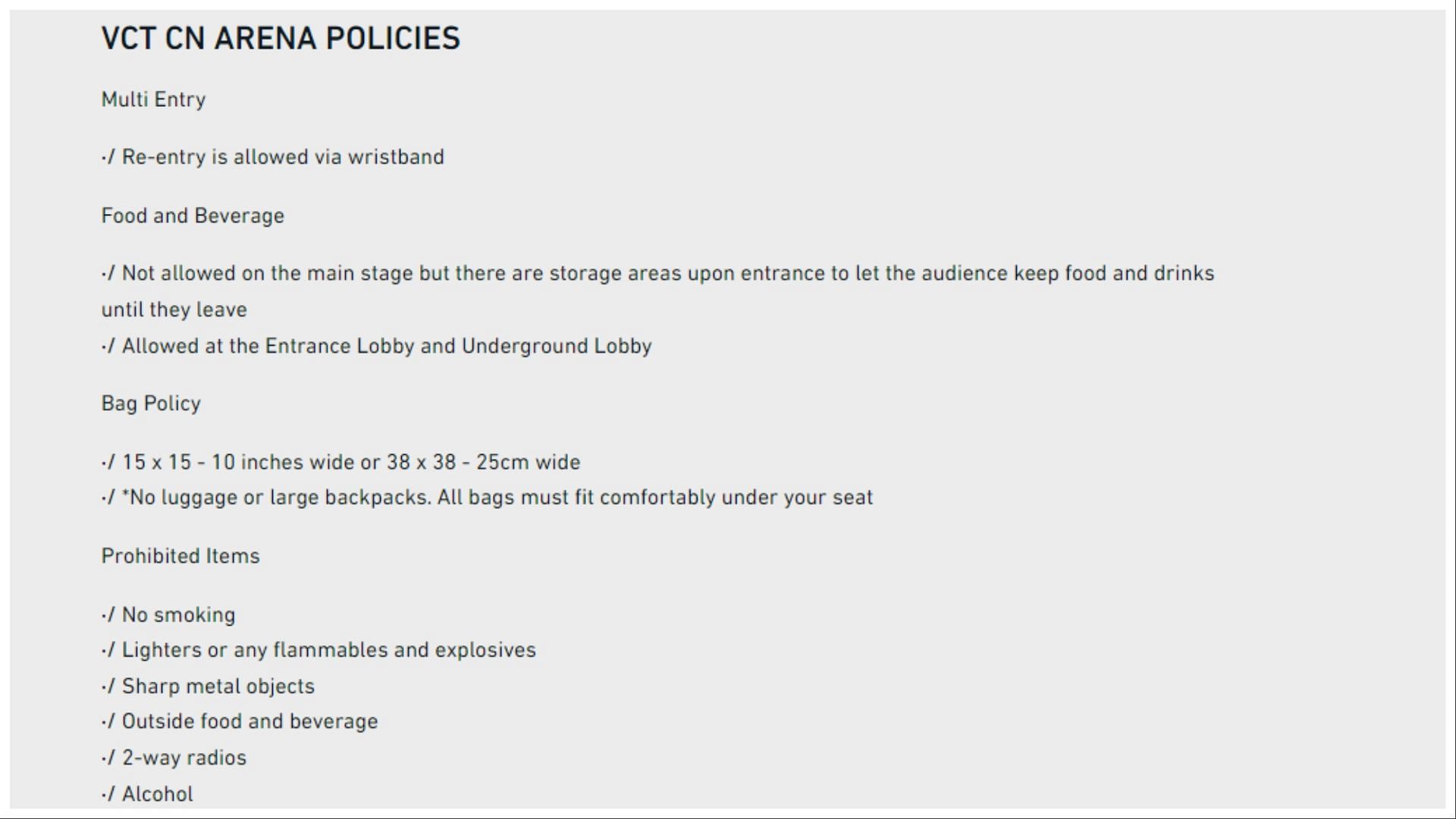 Shanghai Mastrs 2024 arena rules (Image via VCT)