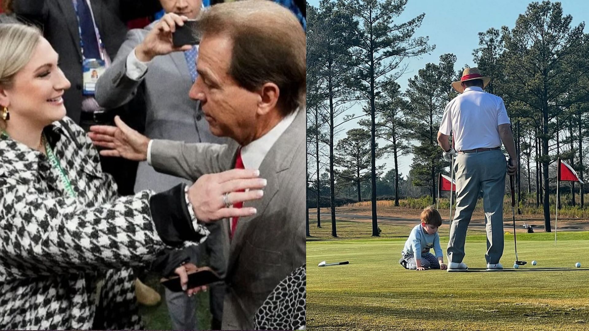 Former Alabama coach Nick Saban and his daughter Kristen 