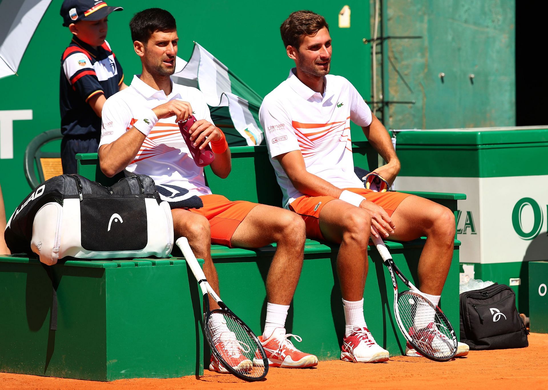 Novak and Marko pictured at 2019 Monte-Carlo Masters