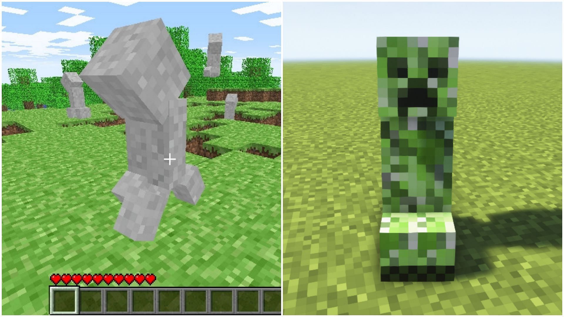 Creepers were created by accident while modeling pigs (Image via Mojang Studios)