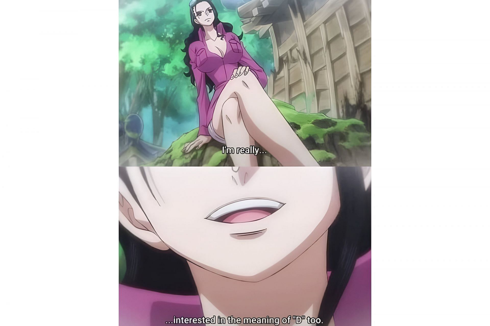 Nico Robin talking about the meaning of D (Image via Toei Animation)