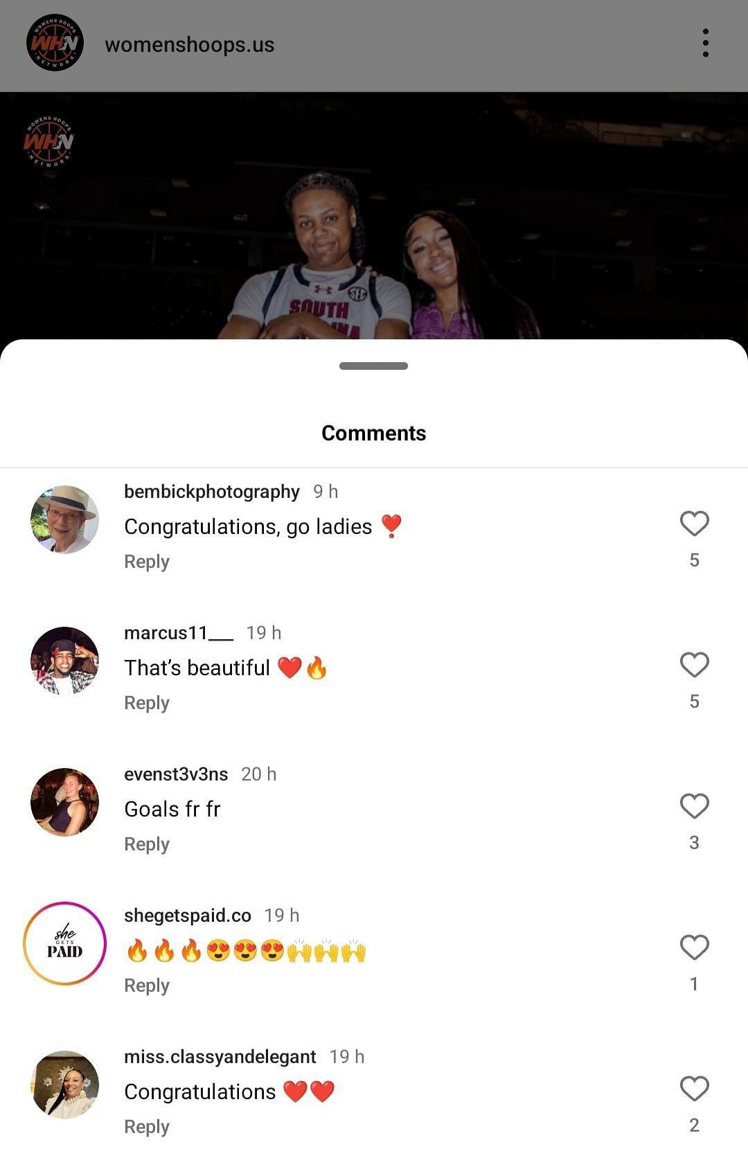 IG comment section