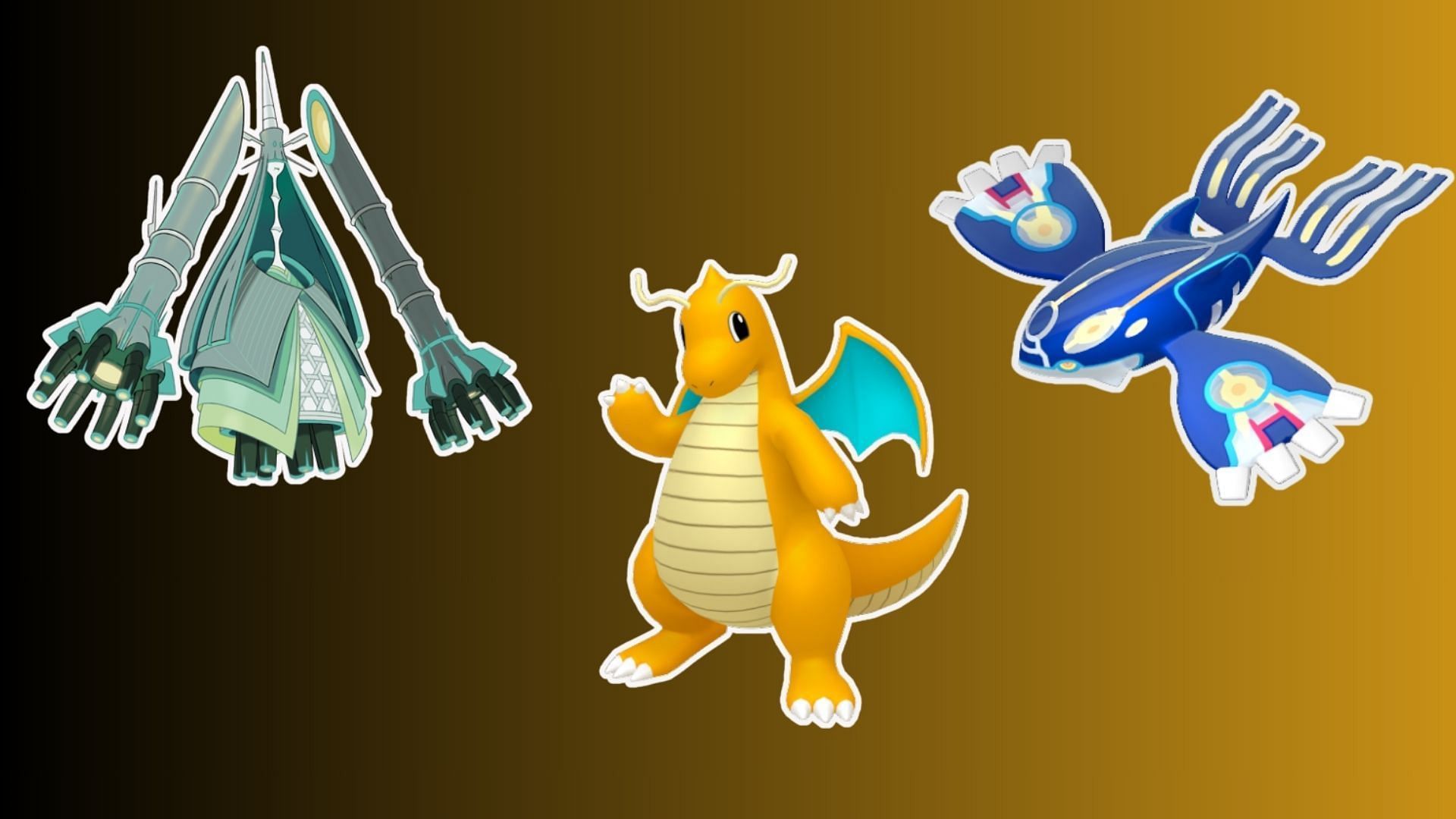 Celesteela, Dragonite, and Kyogre (Image via TPC)