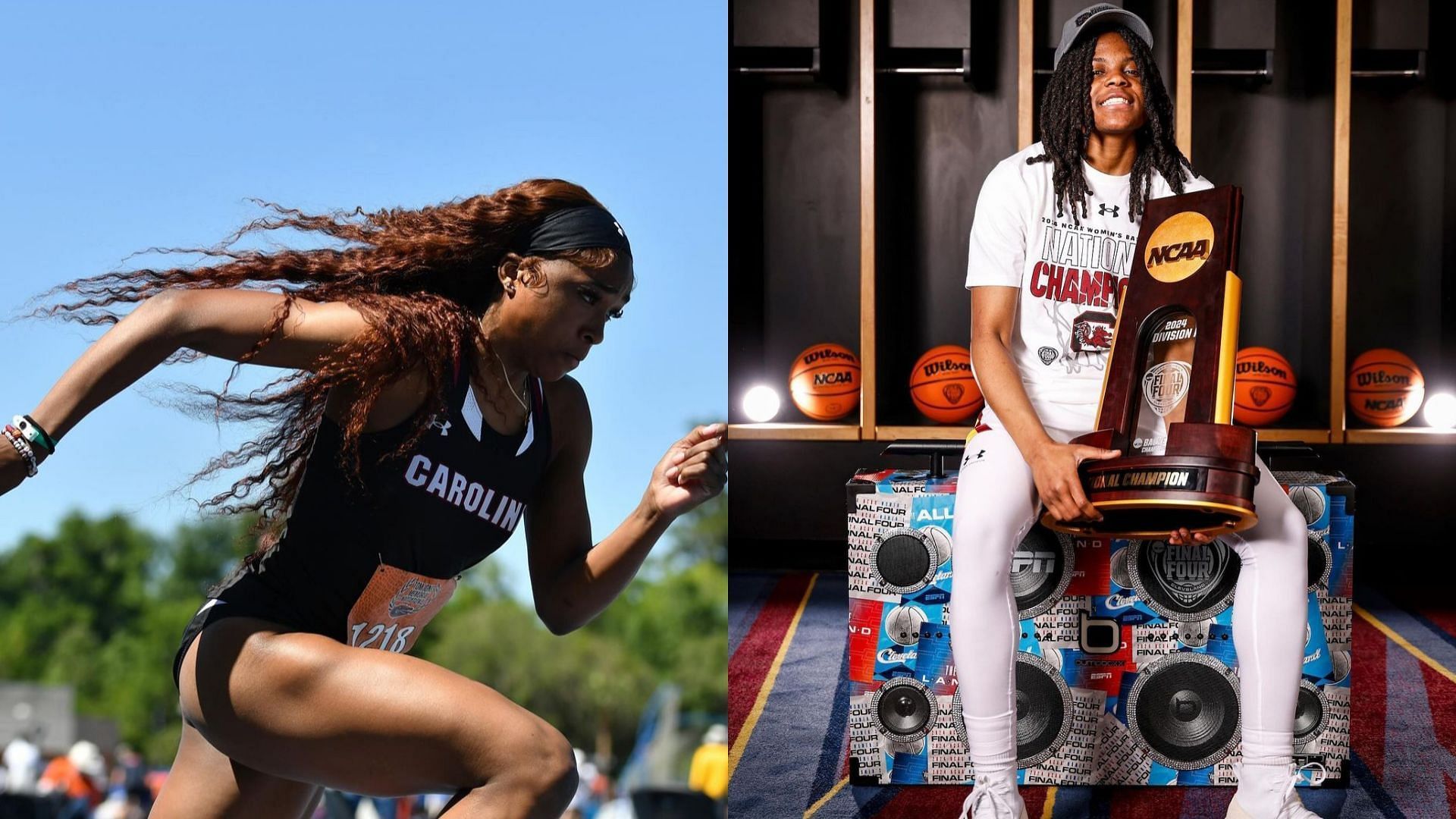 South Carolina stars Jameesia Ford and MiLaysia Fulwiley