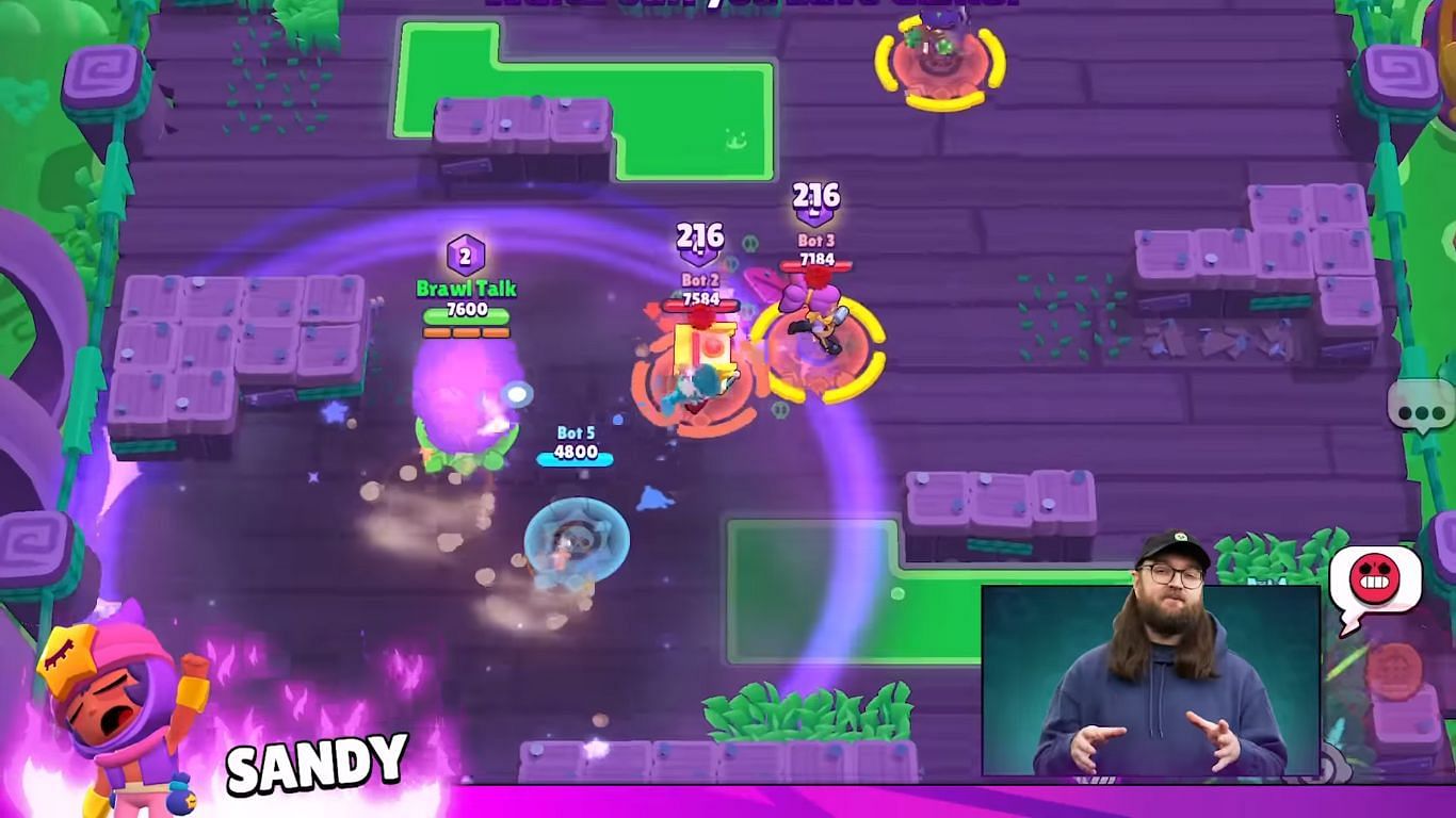Sandy&#039;s Hypercharge increases allies speed (Image via Supercell)