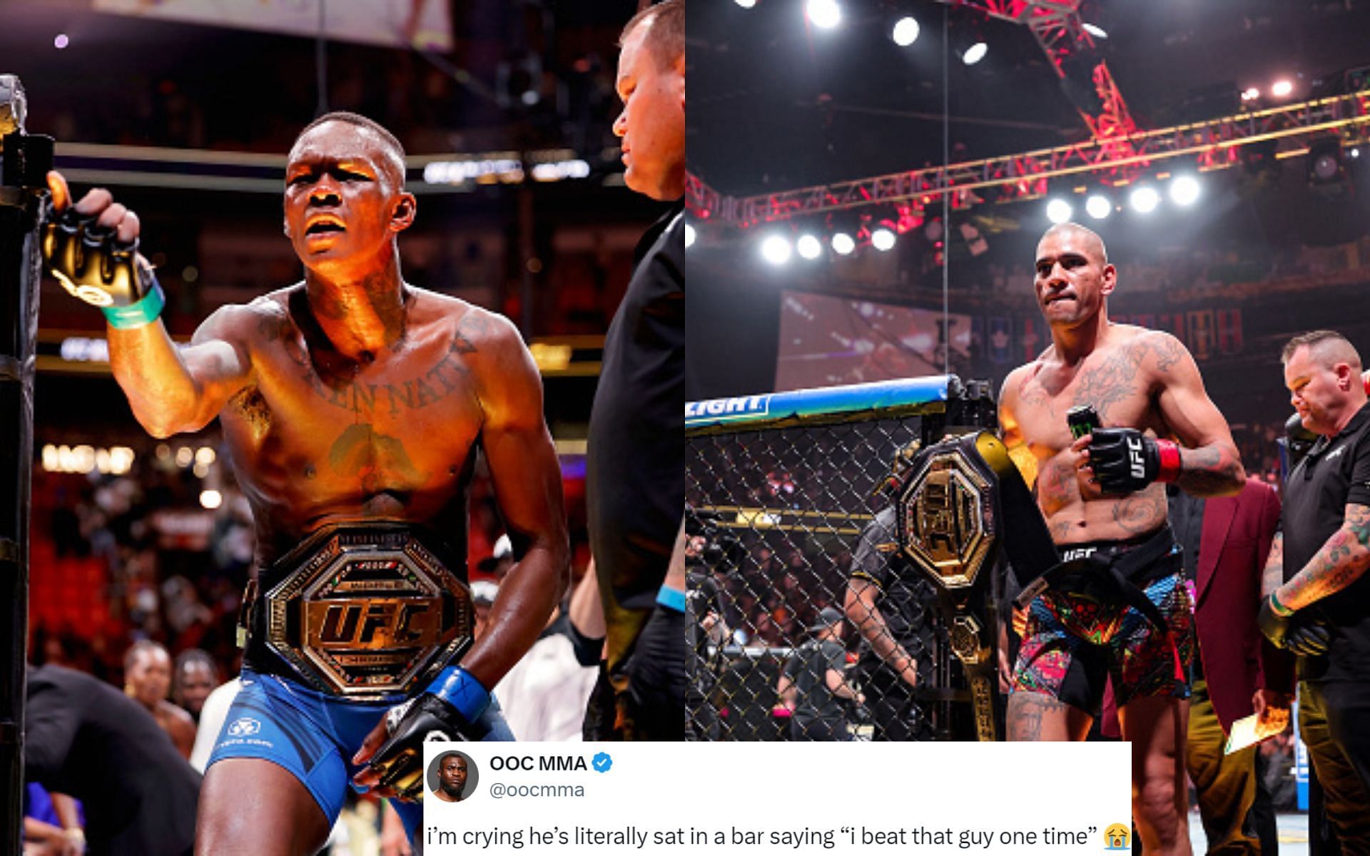 Israel Adesanya weighs in on Alex Pereira rivalry [Image credits: Getty Images]