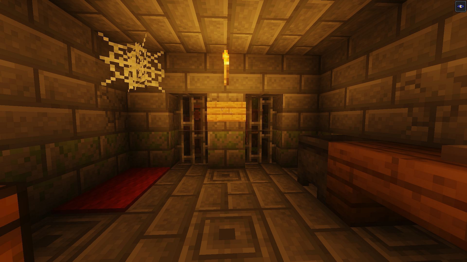 Basement igloos are a very useful structure to stumble on early game (Image via Mojang)