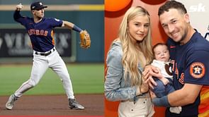 "Ideal night" - Alex Bregman's wife Reagan captures son Knox's giggles during playtime with furry buddy