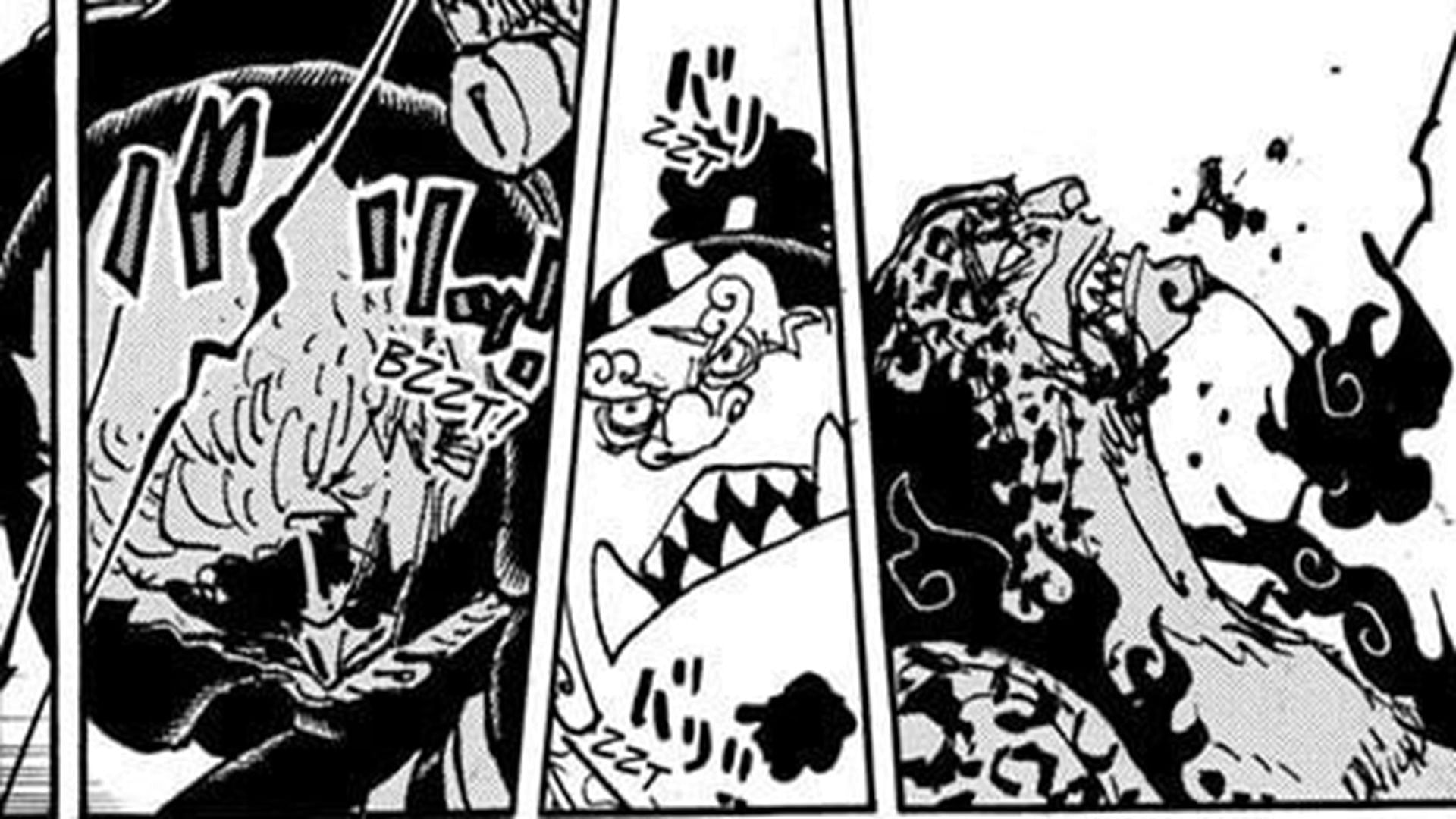 The end of the fight between Zoro and Lucci in the One Piece manga (Image via Shueisha)