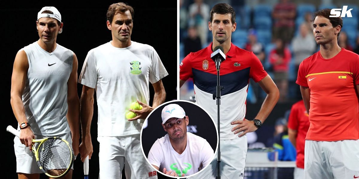 Rafael Nadal expressed frustration when asked to compare his rivalries with Roger Federer and Novak Djokovic.