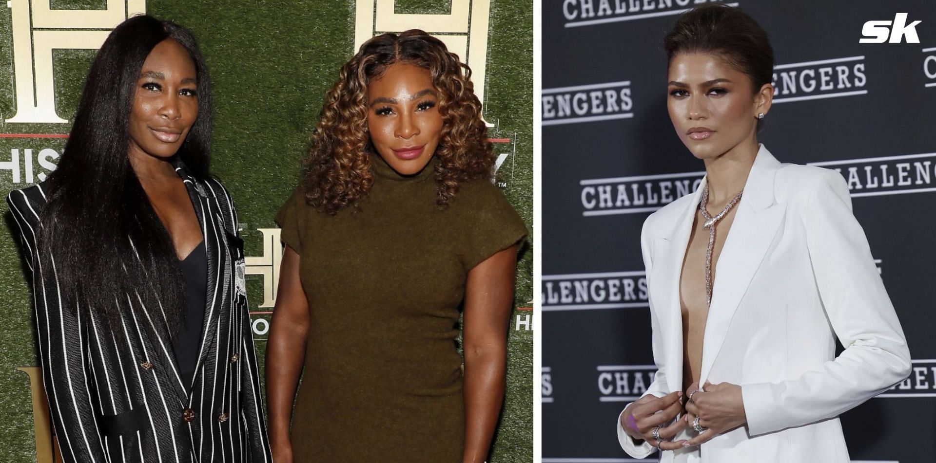 Venus and Serena Williams (L) and Zendaya (R)