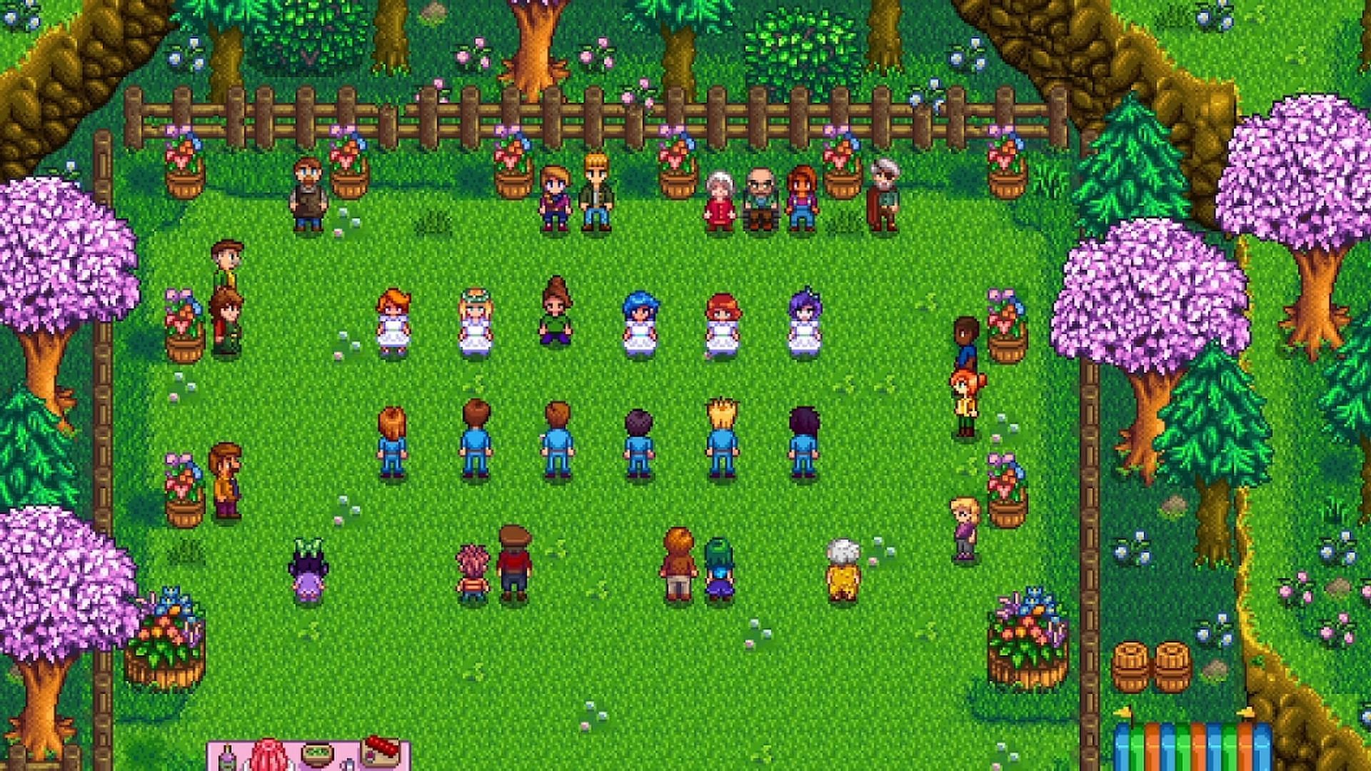 The Stardew Valley Flower Dance is one one of the major events in the game (Image via ConcernedApe II Cozy Bird Gaming on YouTube)
