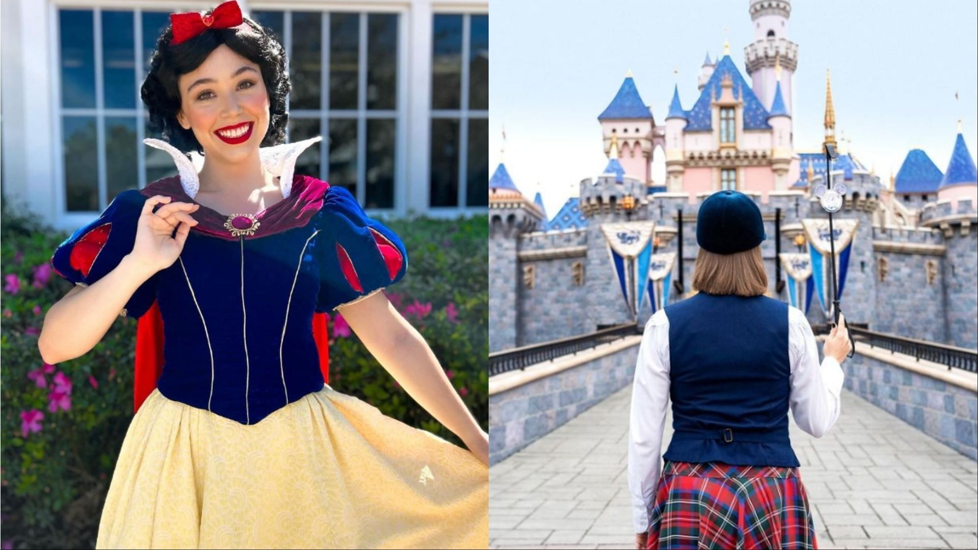 Claims of Disney suspending Snow White from theme park go viral (Image via sophiadottir and disneyparks/Instagram)