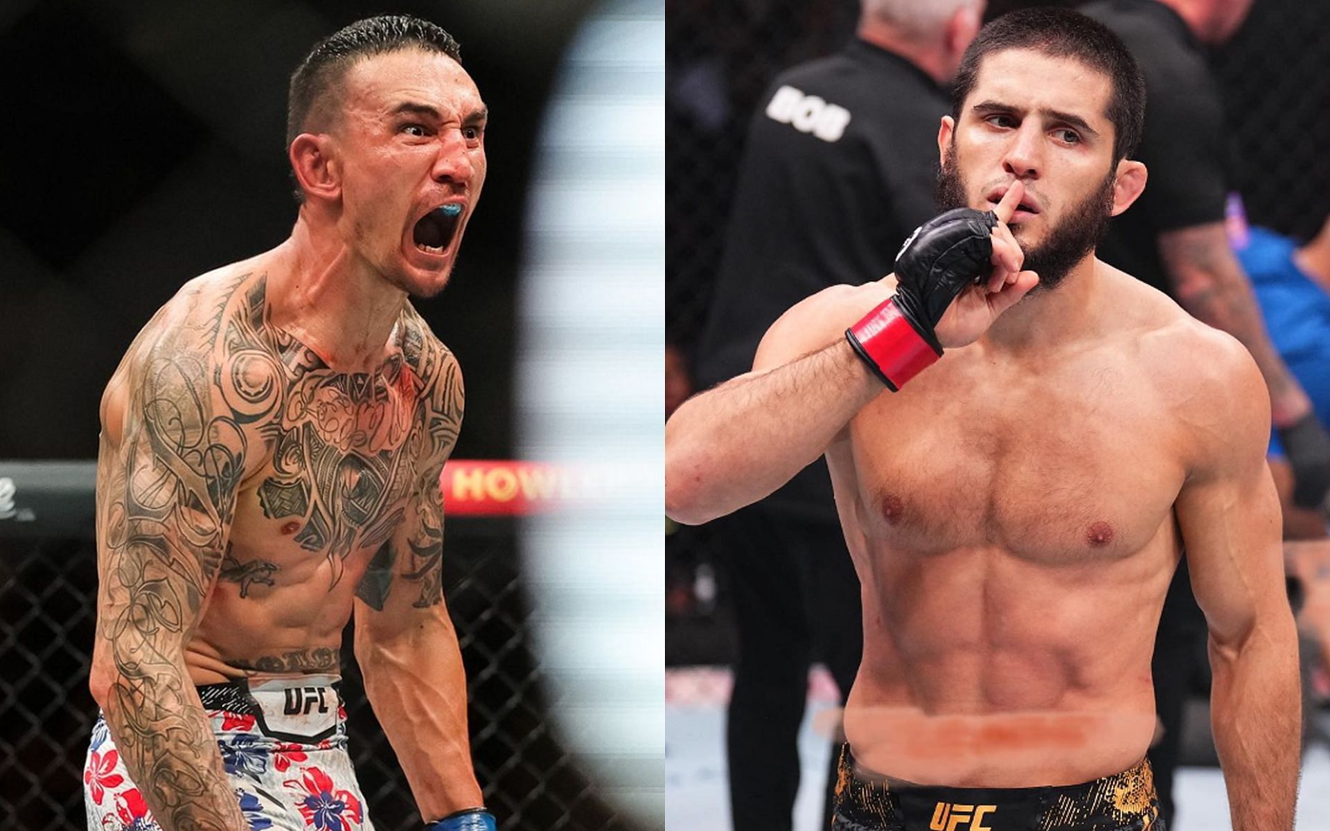 Max Holloway (left) and Islam Makhachev (right) have been engaged in a verbal battle [Images Courtesy: @islam_makhachev and @ufc Instagram]