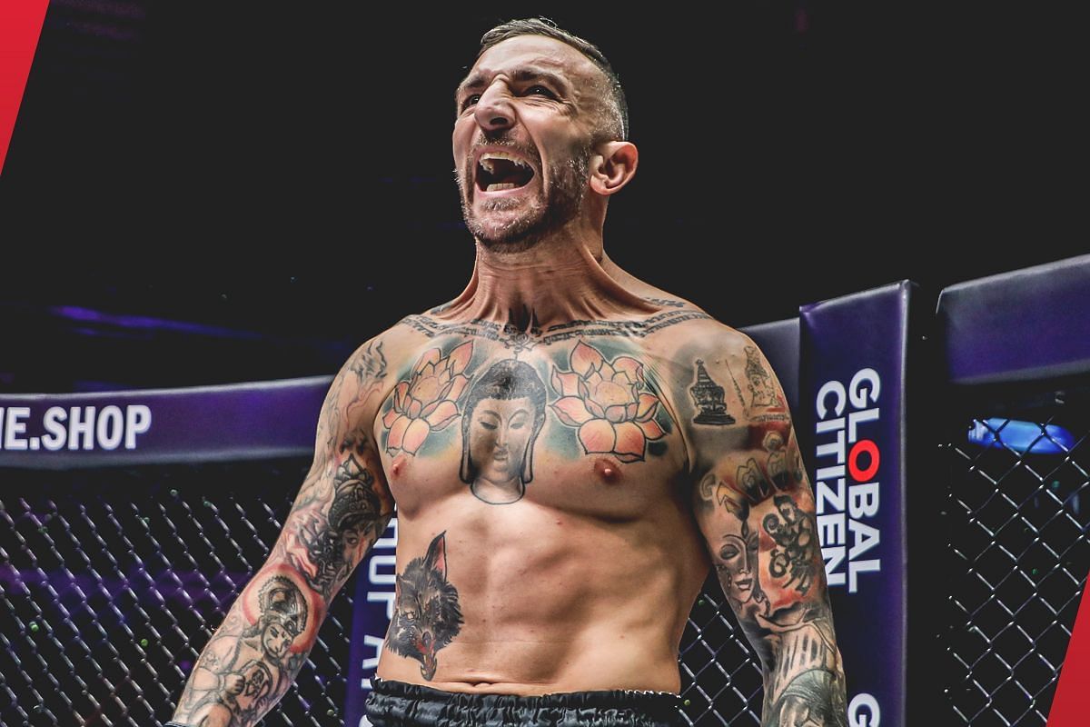 Liam Harrison reflects on crazy five-knockdown slugfest with Muangthai. -- Photo by ONE Championship