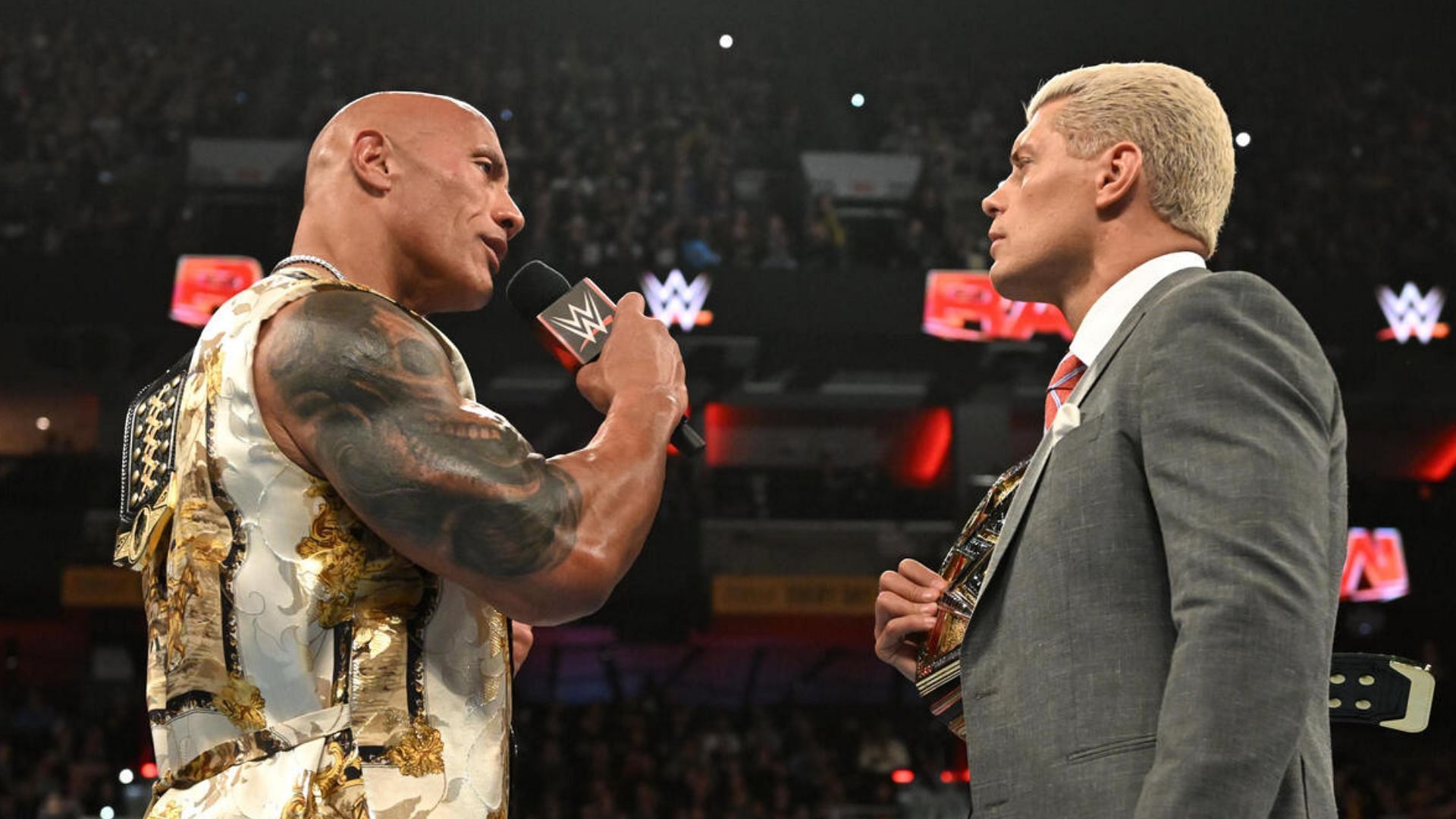 The Rock and Cody Rhodes on the RAW after WrestleMania!
