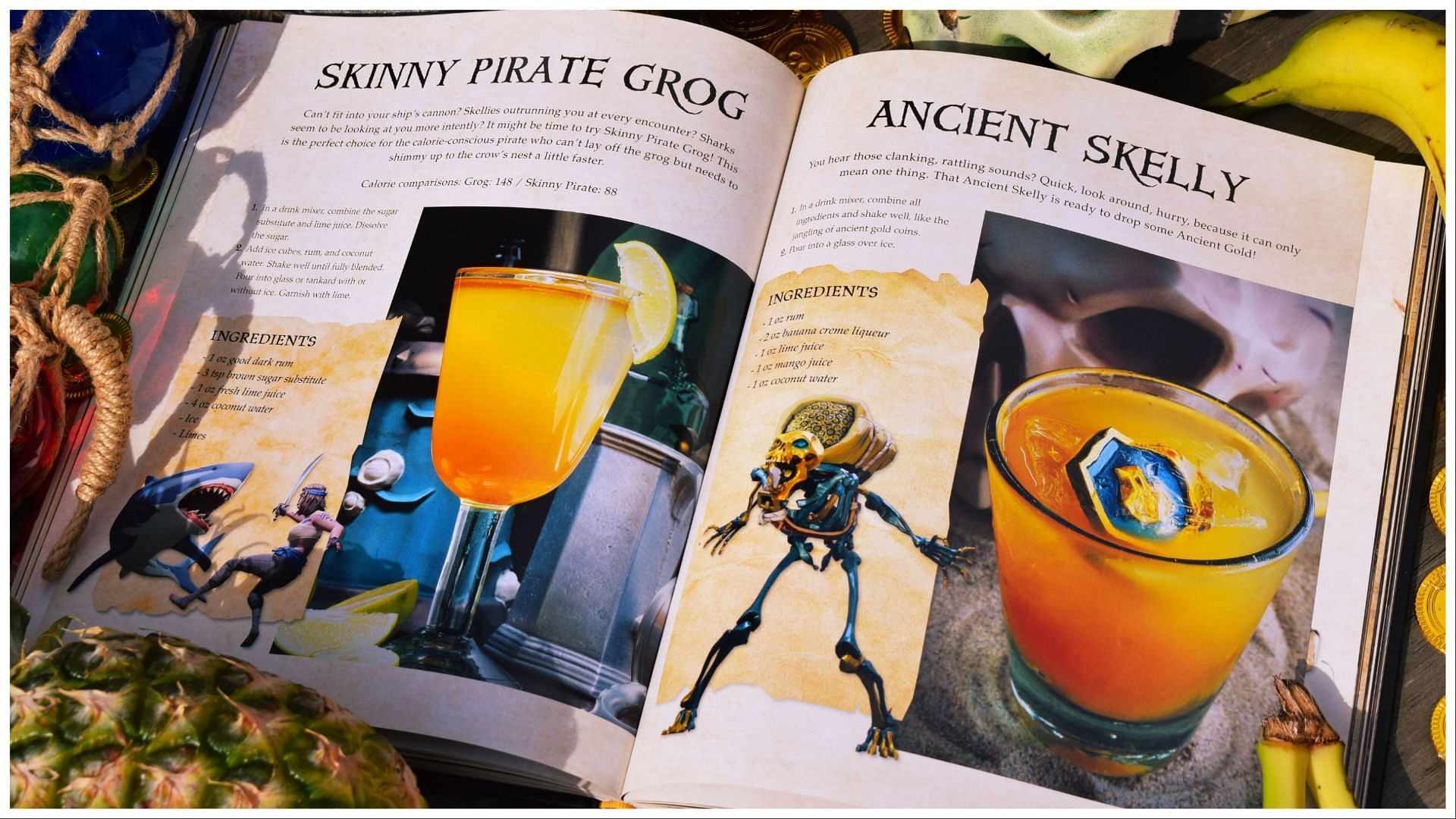 Some of the recipes in the cookbook (Image via Rare)