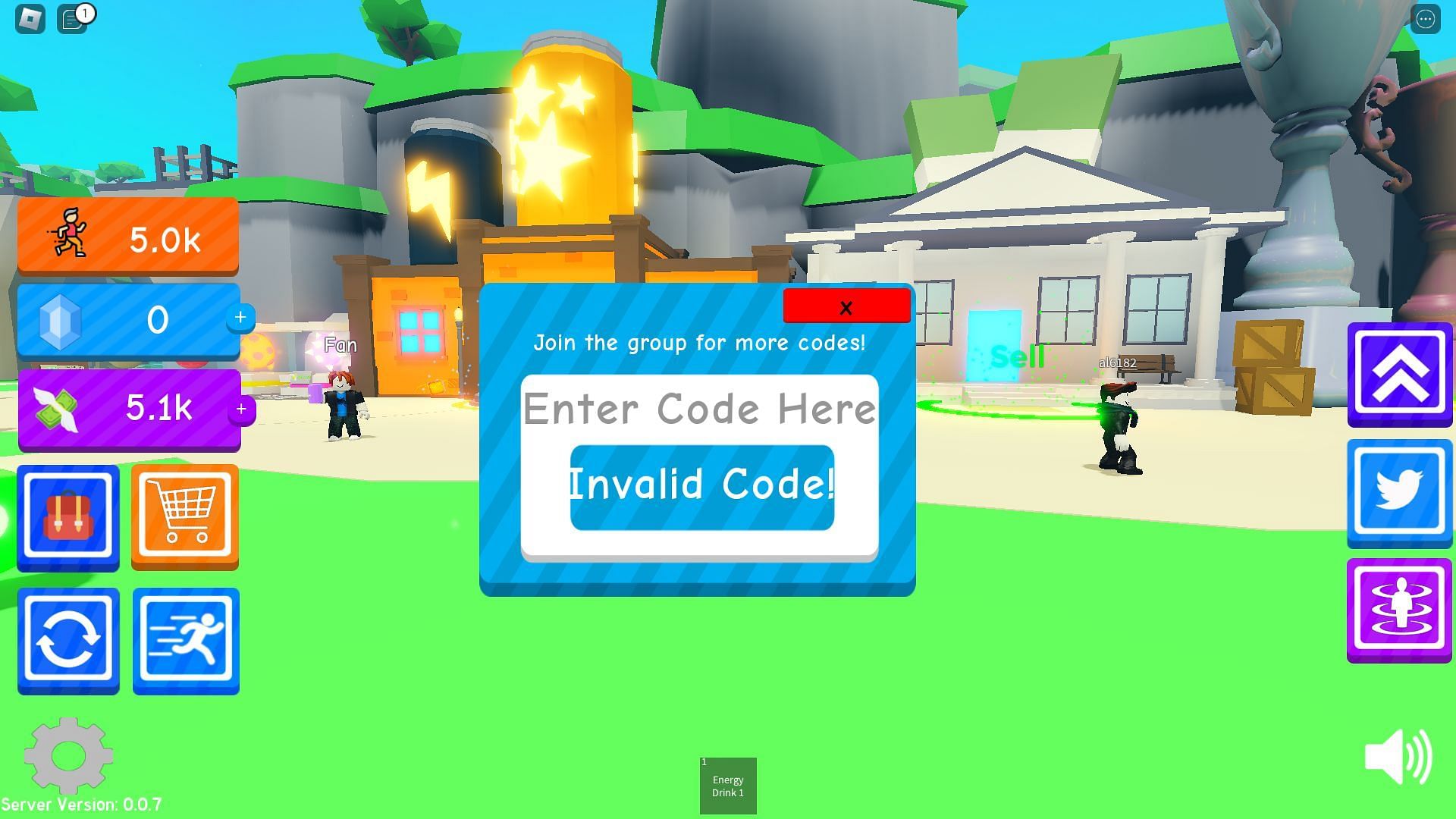 Troubleshooting codes for Speed Simulator (Image via Roblox)
