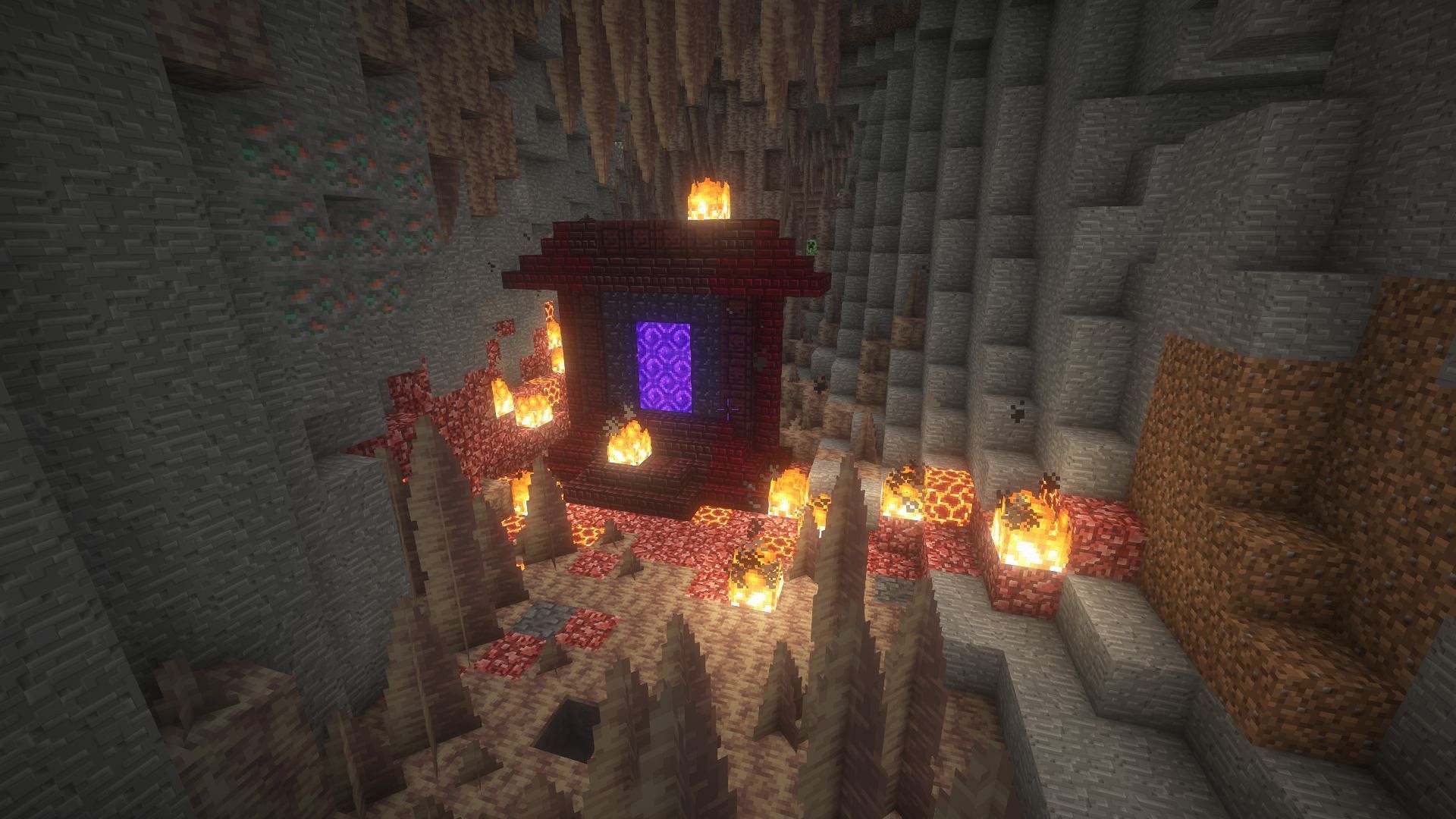 Netherrack burning forever makes it a useful decorative tool (Image via Mojang)