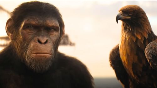 The trailer shows an ape protagonist fighting for human rights (Image via 20th Century Studios)