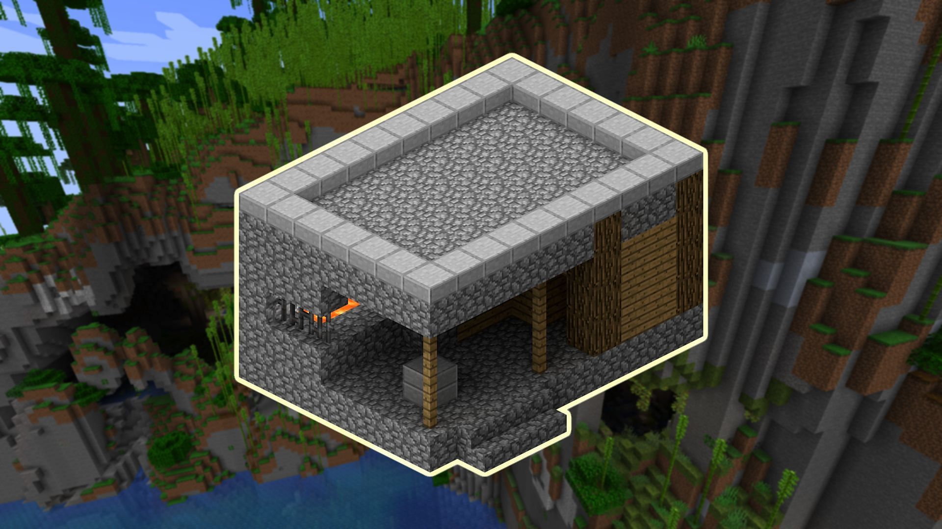 The old blacksmith building was particularly iconic. (Image via Mojang)