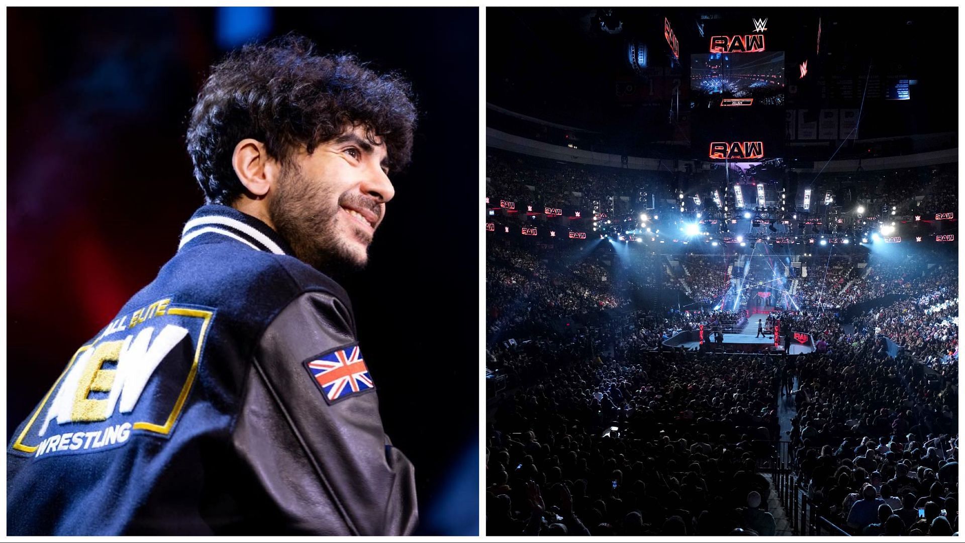 Tony Khan at AEW Dynamite, Fans pack the arena for WWE RAW