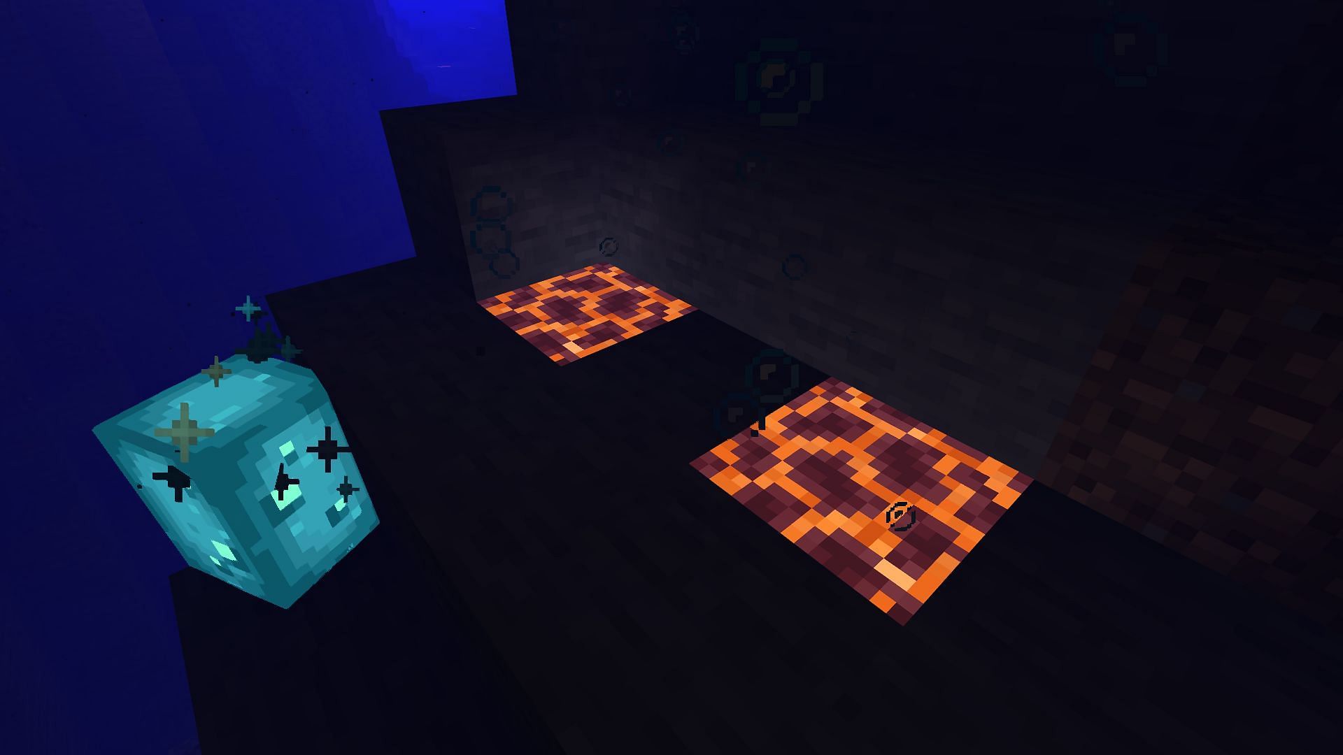 Magma blocks might seem dangerous, but they actually make caving much safer (Image via Mojang)