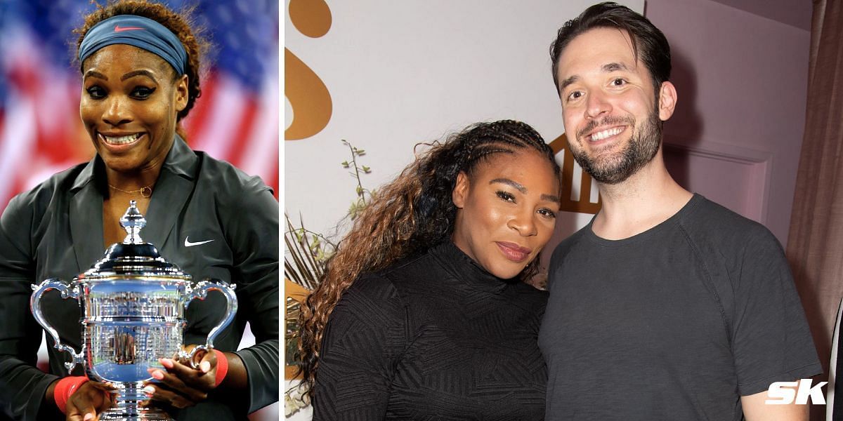 Serena Williams with Alexis Ohanian (R)