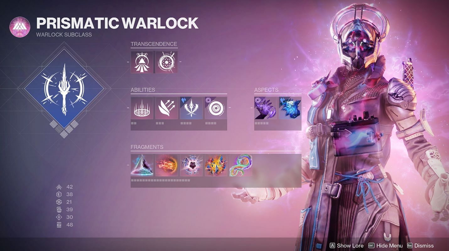 Prismatic Warlock screen (Image via Bungie)