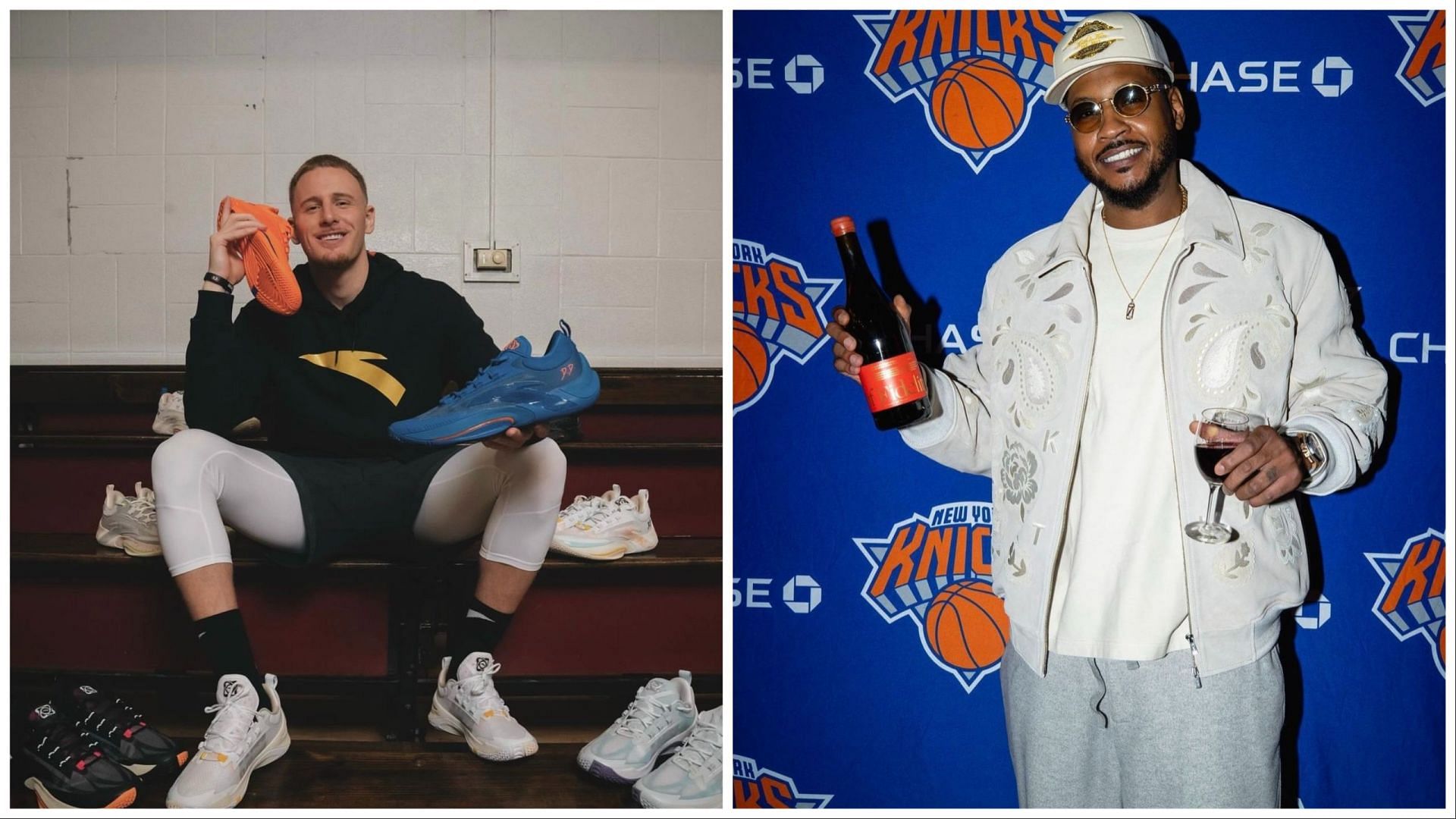 Carmelo Anthony gives approval with salute emoji to Donte DiVincenzo