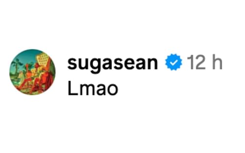 Sean O'Malley's comment on the Instagram post. [via Instagram @sugasean]