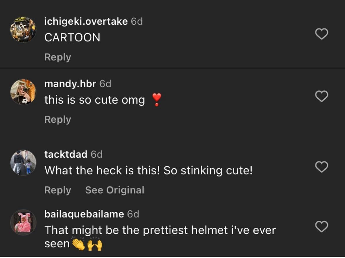 Fans compliment Tsunoda&#039;s new helmet (Image via Instagram/ @verdy)