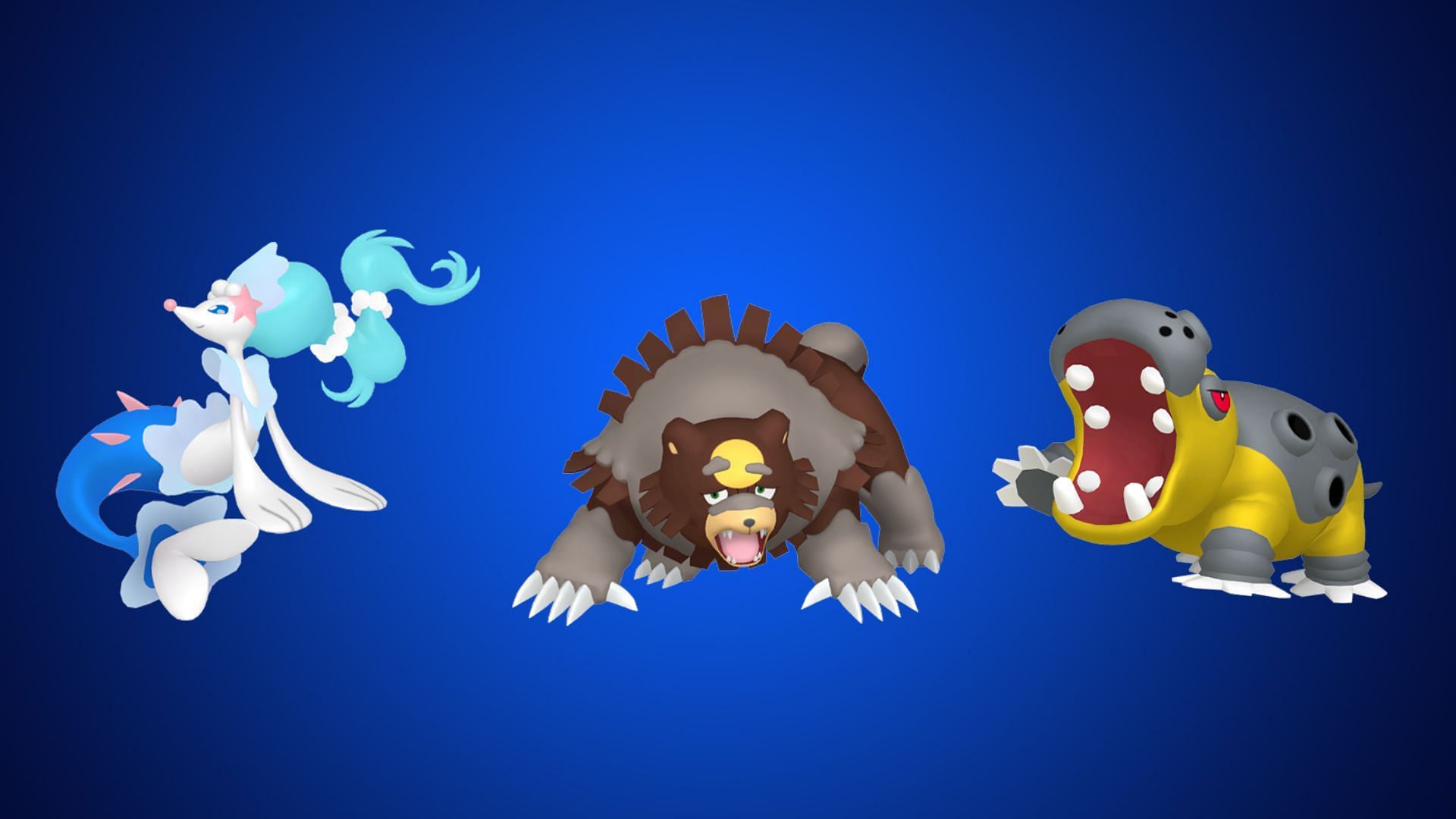 Primarina, Ursaluna, and Hippowdon (Image via TPC)