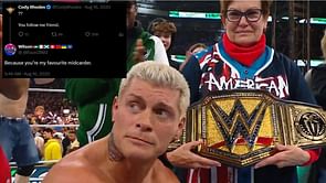 WWE fan who called Cody Rhodes his "favourite midcarder" reacts to his title win at WrestleMania XL